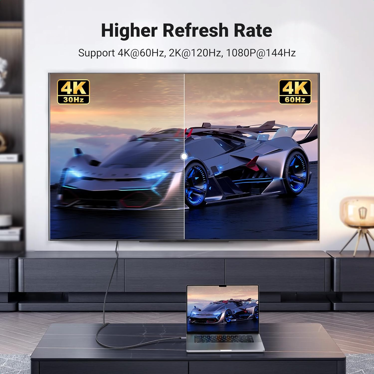Comparison of 4K 30Hz and 4K 60Hz display quality
