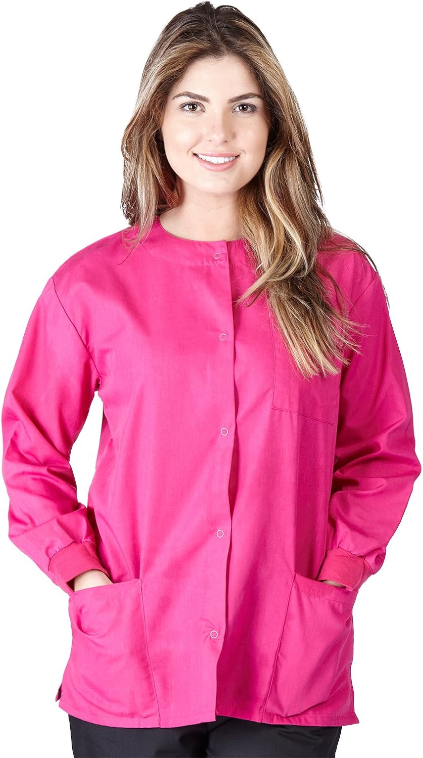 Natural Uniforms Warm Up Jacket: Medical Scrubs Shirts: Clothing