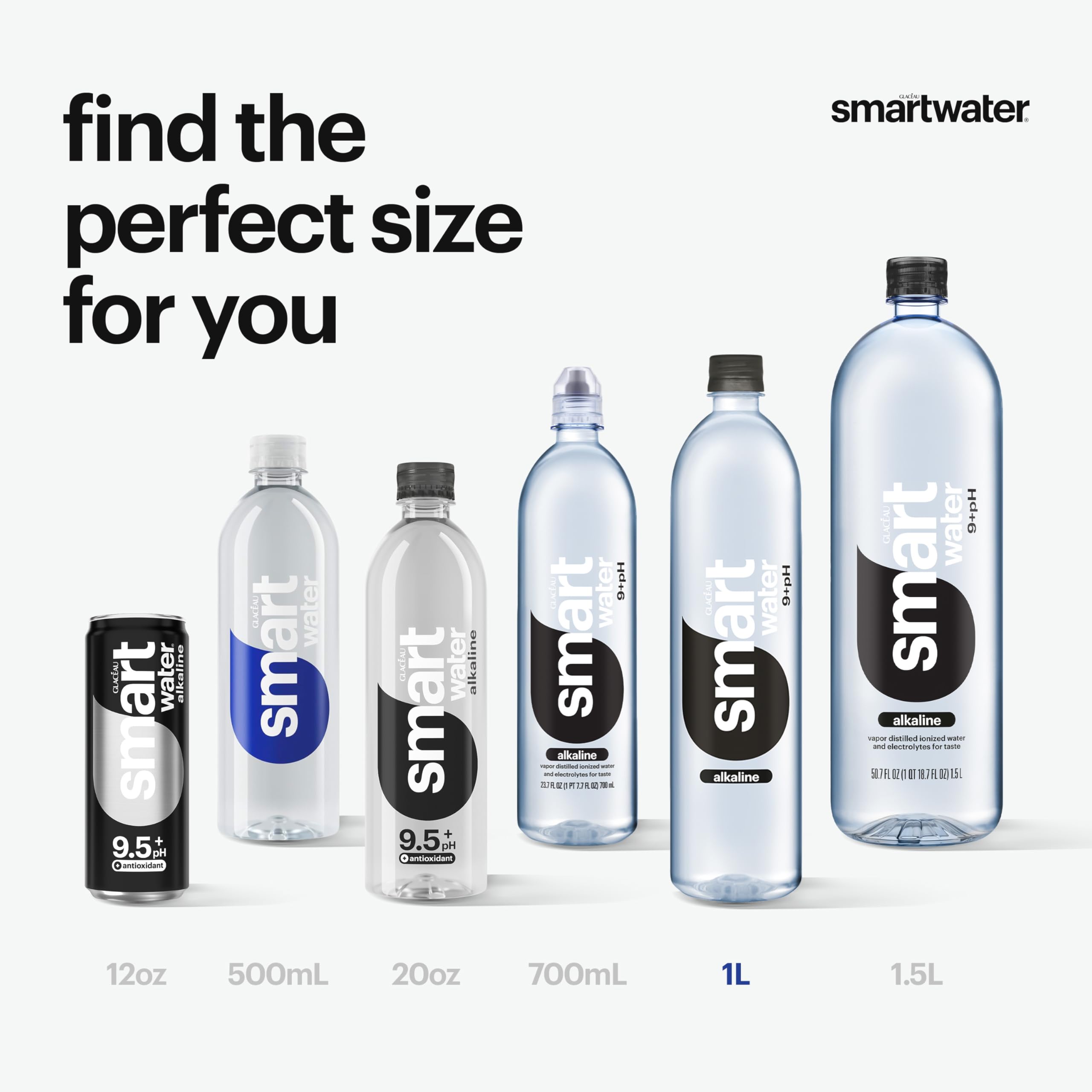 Smartwater alkaline with antioxidant 1L