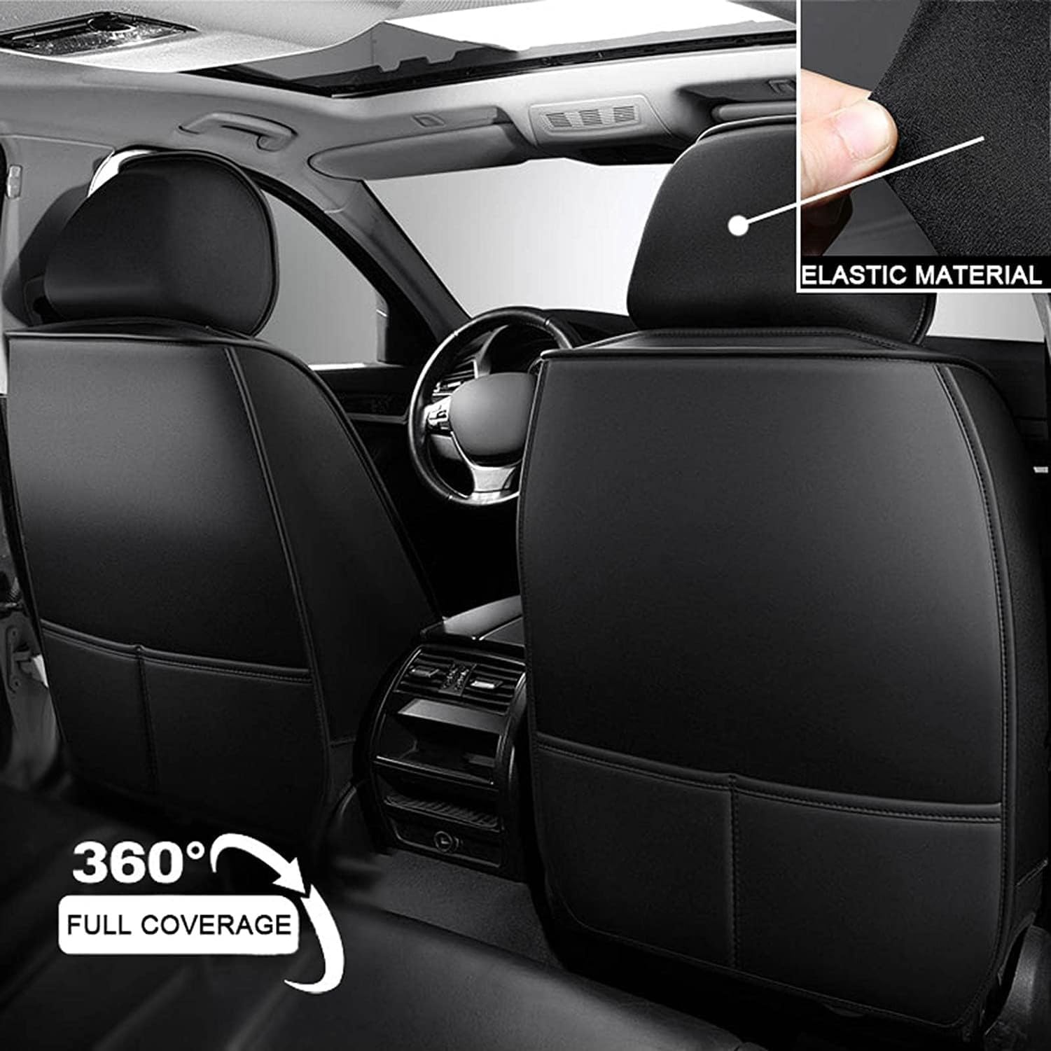 Funda Asiento Coche Universal 5 Plazas Compatible para SUV 2008-2025, Fundas Protectoras Impermeables, Instalación Fácil, Rosso