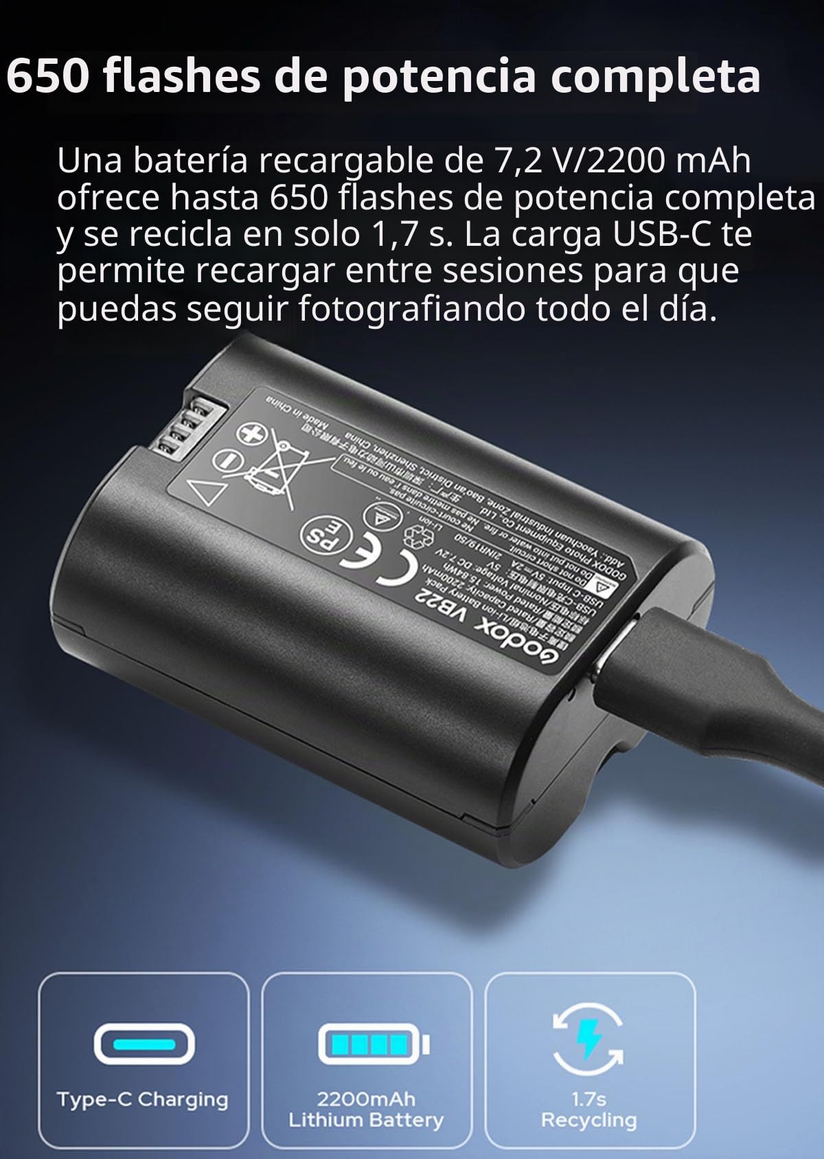 GODOX Flash V480 N Camera Flash, V480N GN50 TTL HSS 1/8000s Speedlite, Compatible con Cámara Nikon Z6III Z8 Z5 Z50II Z50 Zfc Z6II Z30 Z6 Z50II Z7II Z8 Z9 y D3500 D850 D7500 D56000 D5300