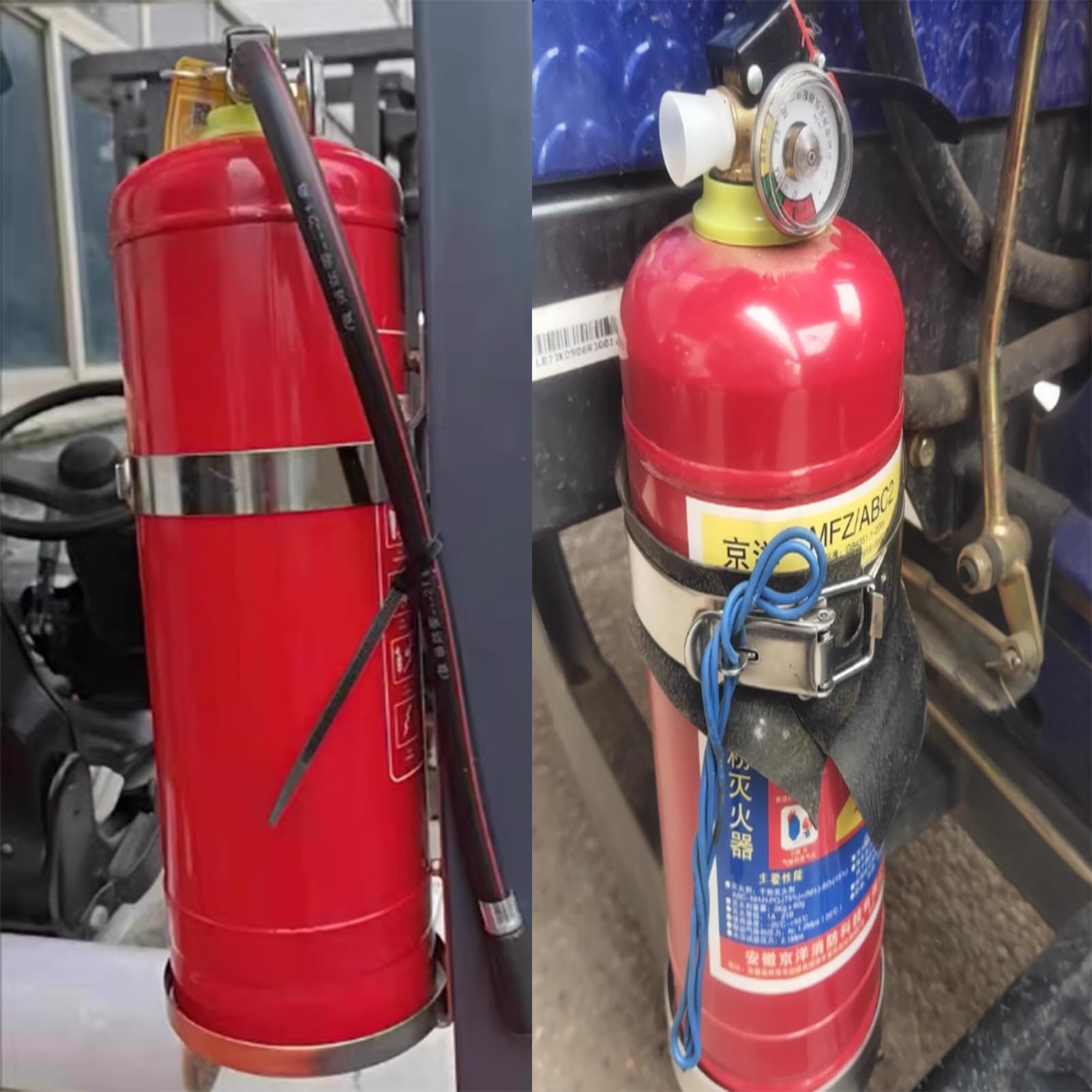ZIMGOD Oxygen Tank Holder Small Oxygen Tank Cylinder Cart Carrier, Oxygen Canister Mount Holds 2L 2.8L 3.2L Cylinder, Workshop Factory Fire Extinguisher Storage Rack(Dia 14.5cm (5.7 in))