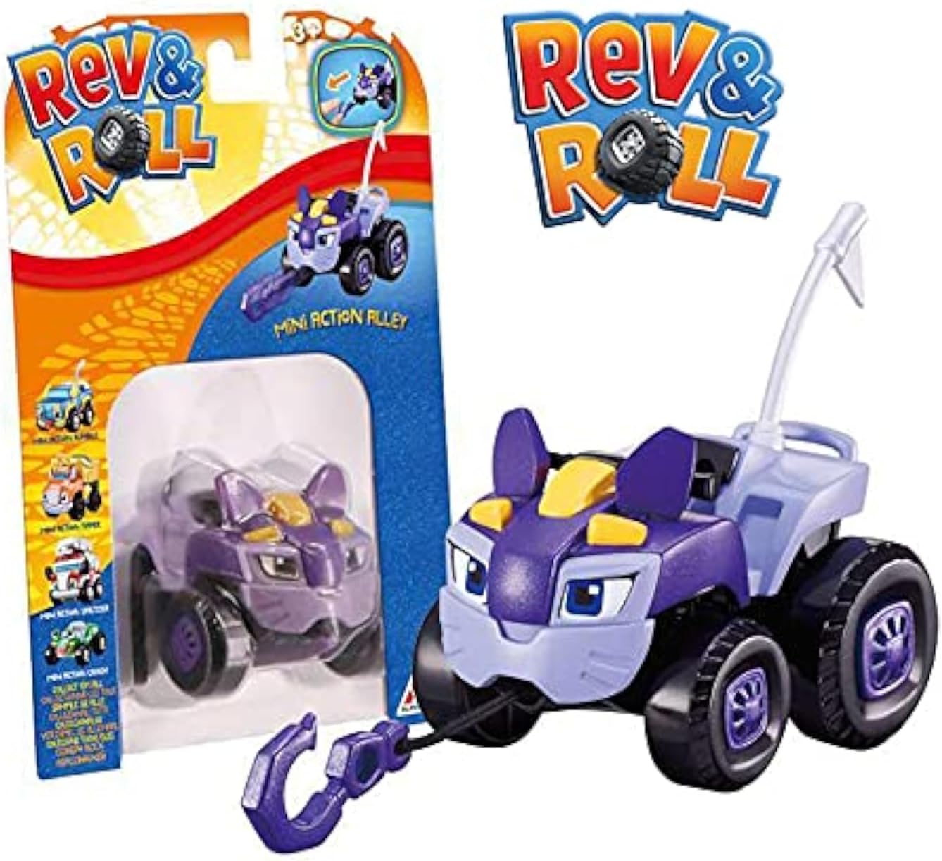 Concentra Rev-&-Roll Mini Action Alley Collectible Toy Vehicle