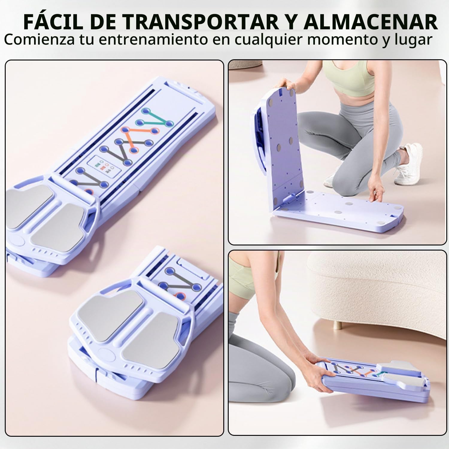 Pilates Board 2025 Upgraded, Multifuncional 8 en 1 Pilates Reformers Set Plegable Pilates Reformers Machine para el hogar, Entrenador abdominal, Rebote Automático, Equipo de entrenamiento en casa