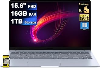 SamsungGalaxy Book 4 Edge Laptop 15.6" FHD Snapdragon X Plus 8-core X1P-42-100 (Up to 45 Tops) 16GB RAM 1TB Storage for Creator Designer Business Professional Win11Pro ICP Hub/AI Copilot+ PC