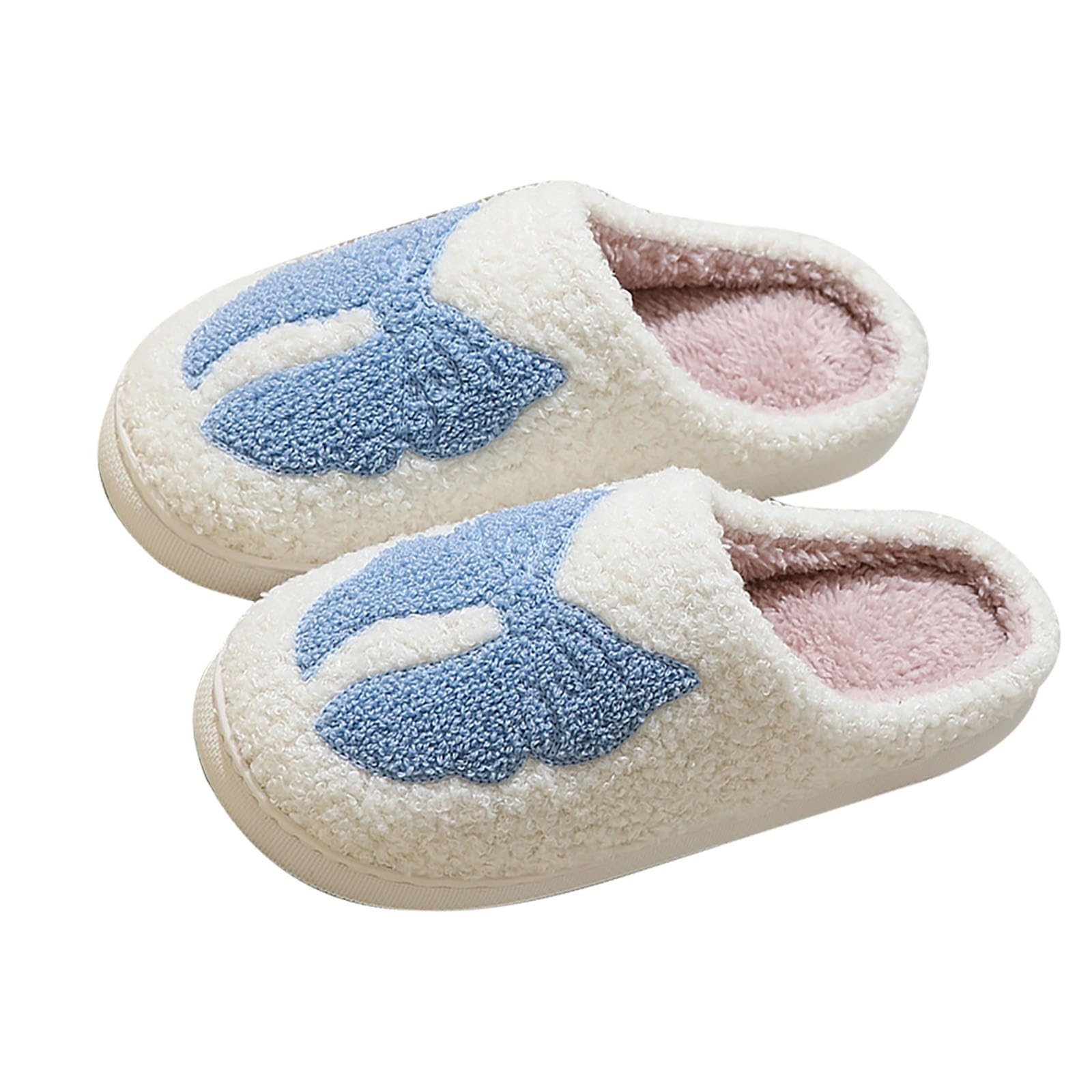 Chaussons Pour Femmes, Pantoufles D'intérieur Fermées à L'avant, Chaussures De Maison Avec Nœud, Mignonnes, En Peluche, Pantoufles Chaudes D'hiver, Pantoufles D'intérieur Souples, Antidérapantes