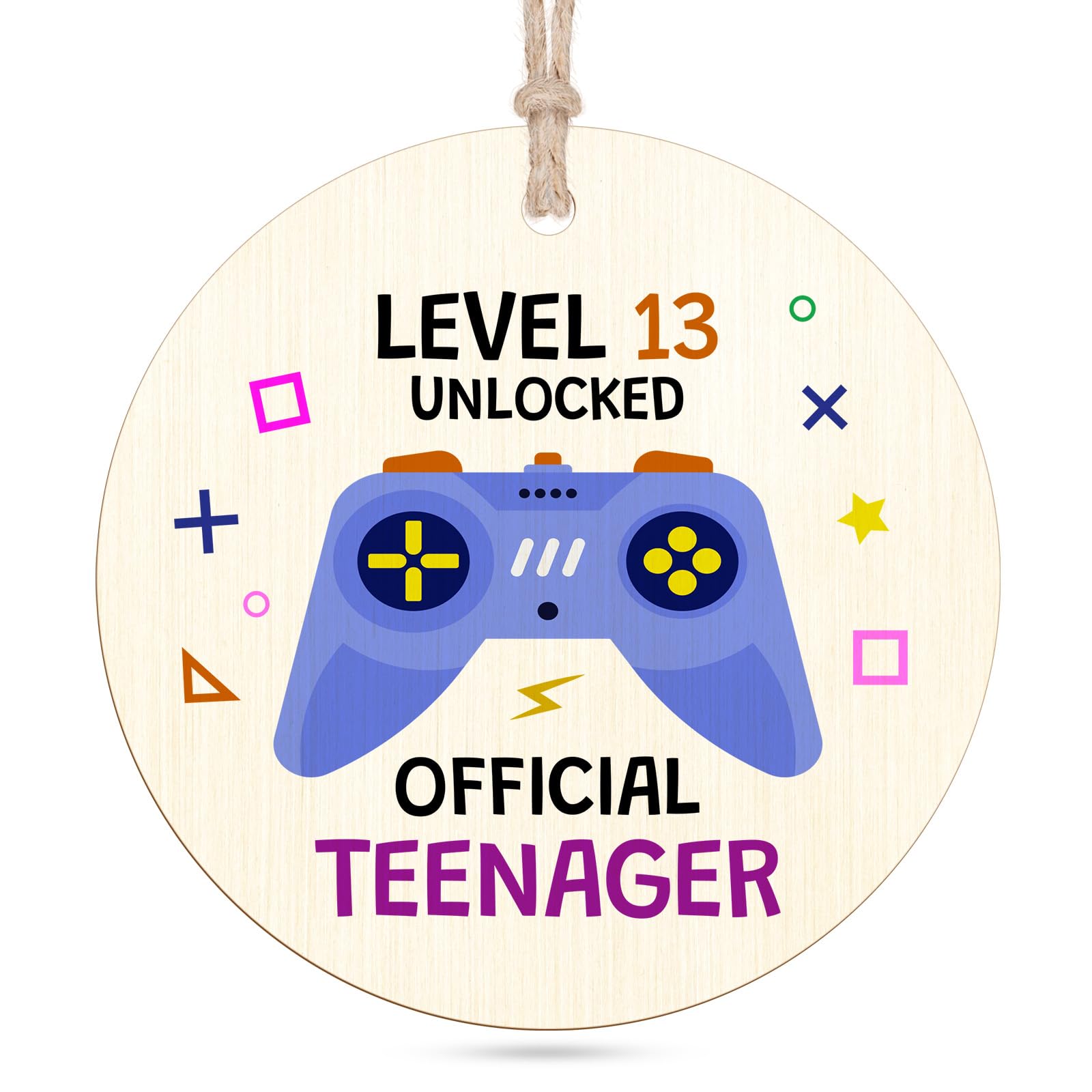 13 ornamenti natalizi ufficiali per adolescenti, regalo per il 13° compleanno per adolescenti, ragazzo, ragazza, nipote, nipote, divertente, in legno, da appendere all'albero di Natale, decorazione da