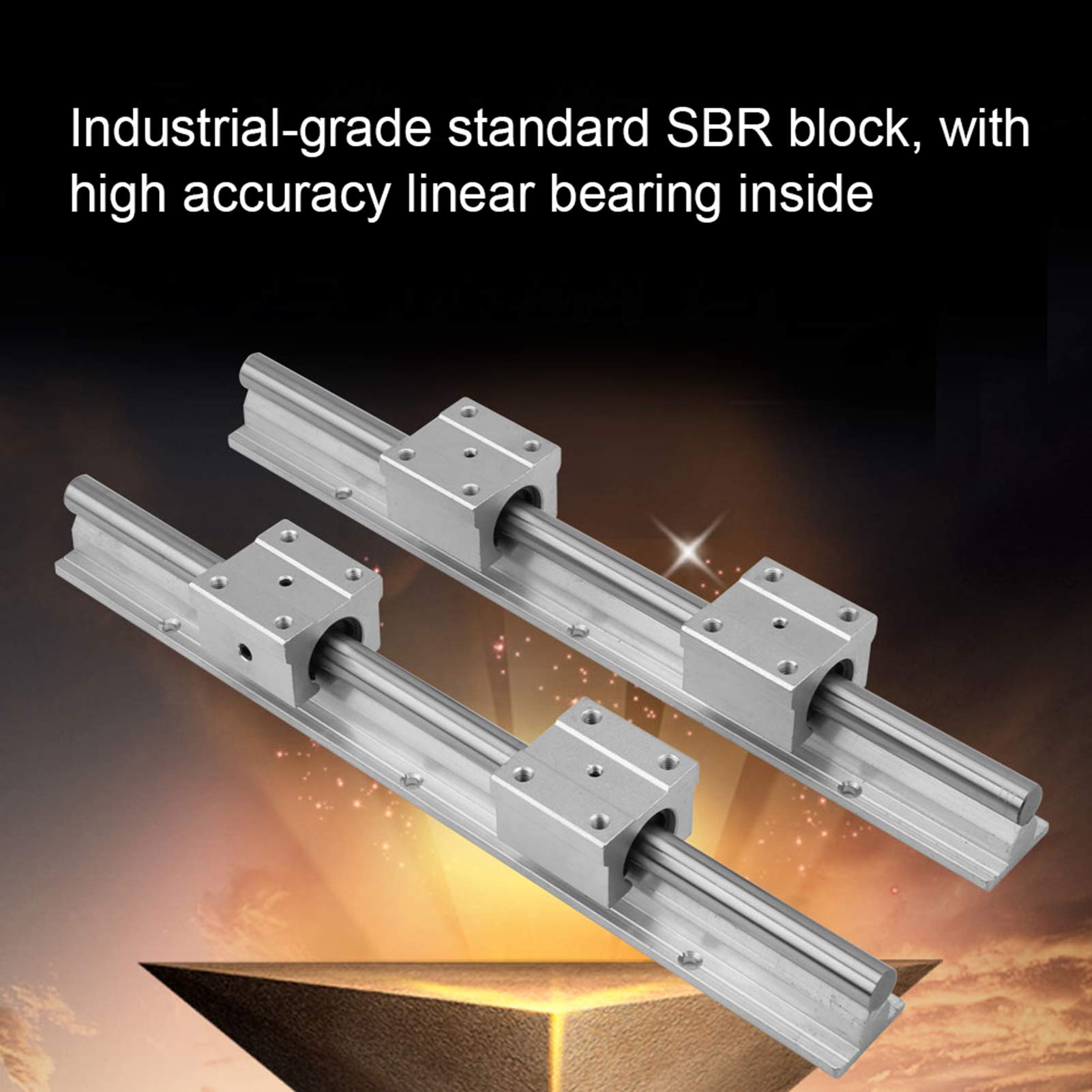 Linear Bearings Kit Walfront Linear Rails & Bearings Kit - 2x 300mm ...
