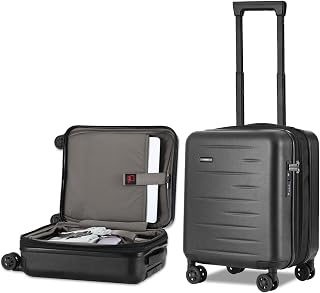 CENSIEN 기내용 수하물 55.9 x 35.6 x 22.9cm(22 x 14 x 9인치) 항공사 승인, 경량 ABS PC 하드 쉘 슈트, 블랙.