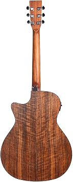 Kadence A06EQ Acoustica 40 Electro Acoustic Guitar | Grand Auditorium Cutaway | Ash Wood | Built-in Pickup + 2 Band EQ | with Bag | Includes Learning Course | Natural