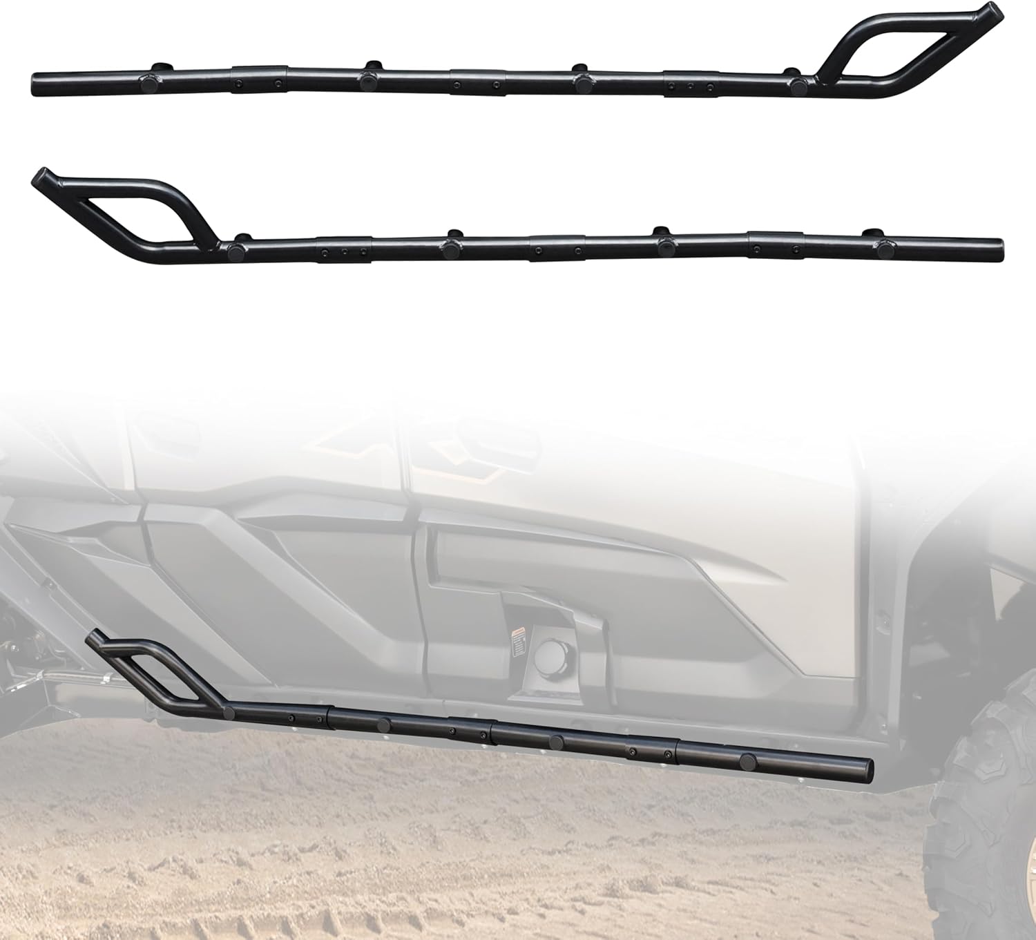 Photo 1 of  Nerf Bars Rock Sliders for Kawasaki Teryx KRX4 1000 23-25, Steel Side Steps Low Profile Tree Kickers Combined Side Bumper for Kawasaki Teryx KRX 4 1000 2023-2025 Accessories (4 Seater) 