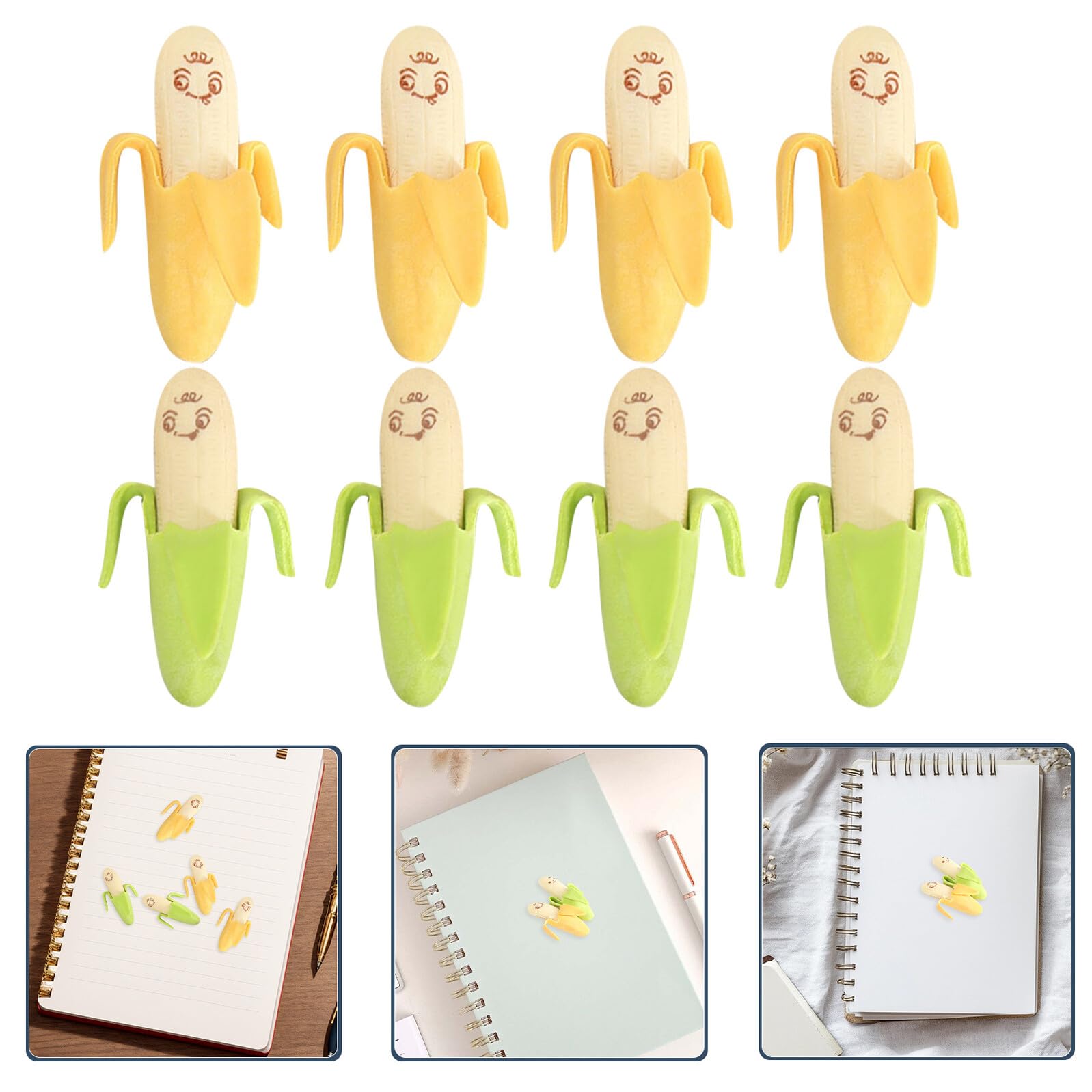 PLAFOPE 70 Pezzi Gomma Banana Morbida Mini Gommini Forma di Frutta Cancella Pulito Senza Danneggiare Accessori Scuola e Ufficio per Premi in Classe e Party Favor