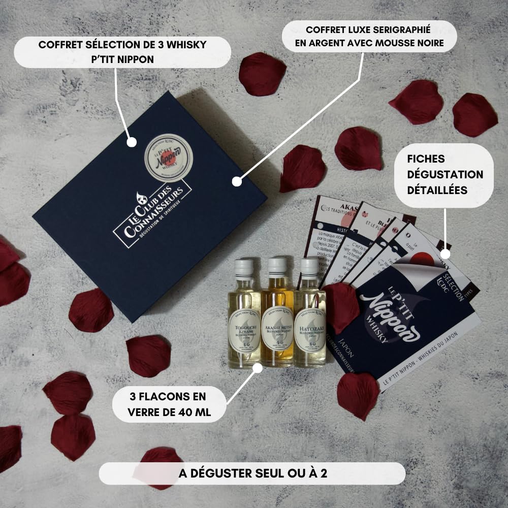 Le P'tit Nippon - Coffret Dégustation Whisky Du Japon 3 x 40ml - Le Club Des Connaisseurs