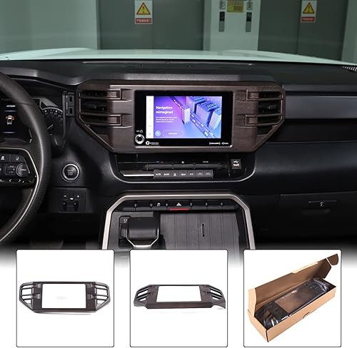 Vista 174 de Cubierta de salida de aire lateral para consola central de automóvil, compatible con Toyota Tundra 2022+ Sequoia 2023+ cubierta de panel de aire