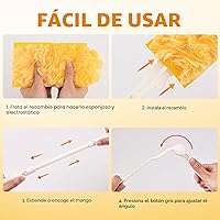 Vista 7 de Recargas de plumero resistentes, kit de plumeros desechables para limpieza y limpieza de muebles, persianas, ventiladores de techo, superficies