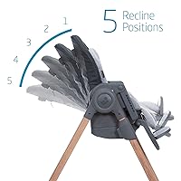 Vista 47 de Maxi-Cosi Minla - Silla alta 6 en 1 para bebés y niños pequeños, silla alta plegable portátil, tela EcoCare, 9 alturas, 5 reclinables, 4 posiciones