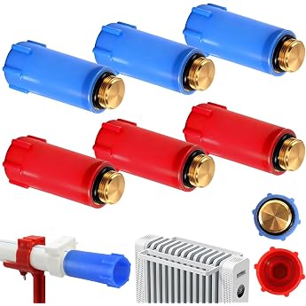 Construction Plug 1/2 Inch Set of 6 Blanking Plugs 1/2 Inch Water Pipe Plugs with Brass Thread and Zero Ring Seal Construction Plugs for Water Pipe Leakage Tests