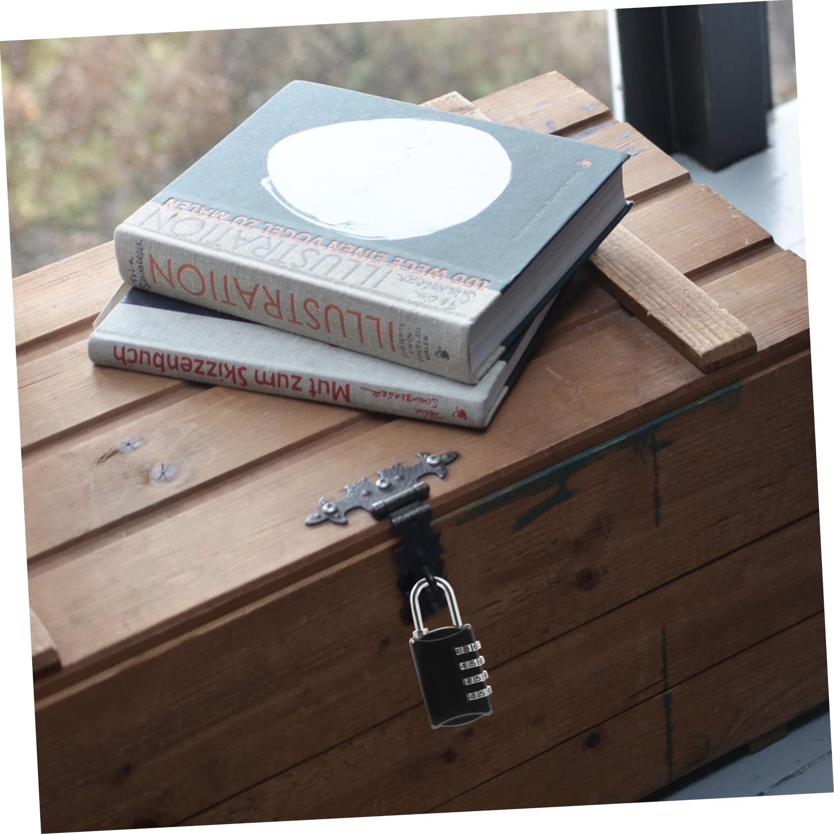 Unomor Zinc Alloy Padlock School Gym Combination Lock Lock for Locker Toolbox Case