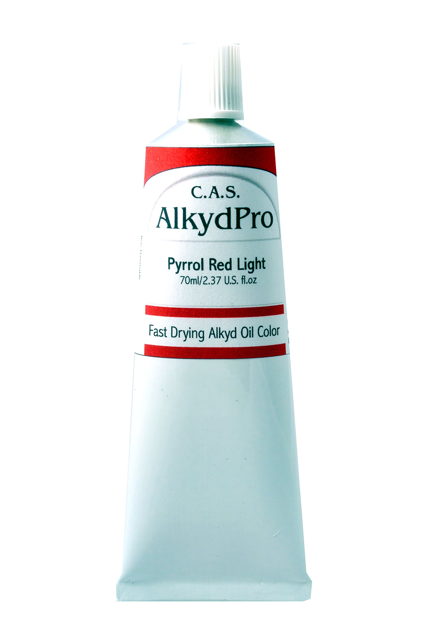 C.A.S. Paints AlkydPro Fast-Drying Alkyd Oil Color Paint Tube, 70ml, Pyrrole Red Light