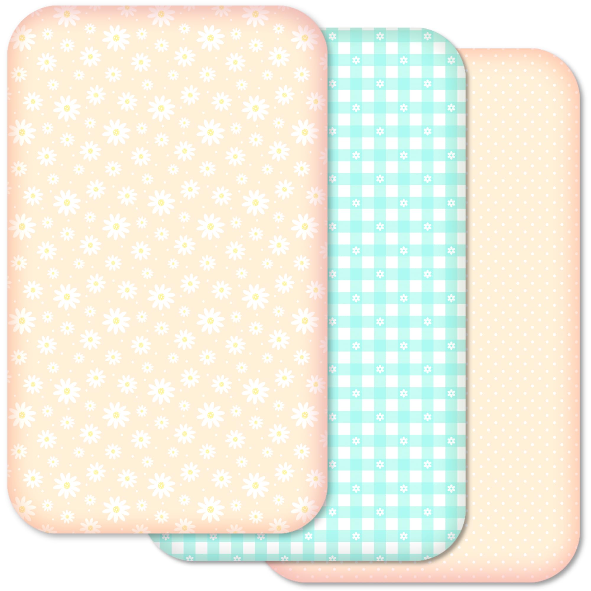 Next to Me Crib Sheets 83x50cm – Soft & Breathable Baby Bedding Fitted Sheets Set, 3-Pack Snug Fitted Microfibre Sheets for Bedside Cribs (83x50cm, SET 2-3pcs)