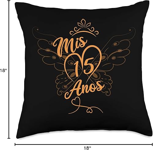 Miniatura 6 de Quinceañera 15 cumpleaños Quinceañera Quinceañera 15 años regalo 15 cumpleaños almohada 16 x 16, multicolor