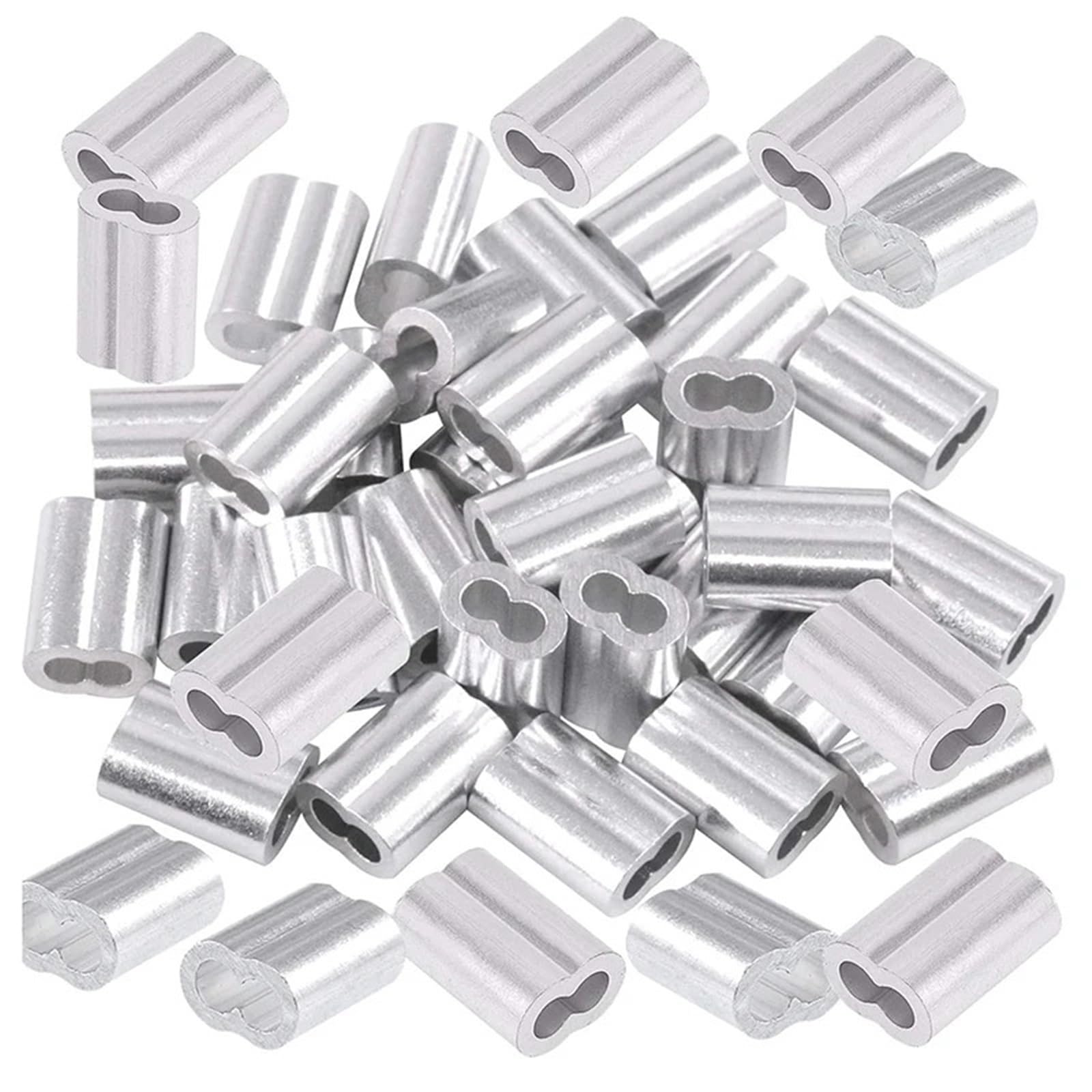 Anello a crimpare in alluminio, Confezione di manicotti a crimpare for cavi in ​​alluminio a doppio foro, puntali M1-M12(M3 200pcs)