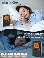 Vista 6 de 2000mAh Rechargeable AM FM Radio with Bluetooth Portable Transistor Pocket Radio with Best Reception Digital Tuning, Flashlight,LCD Screen,Earphone