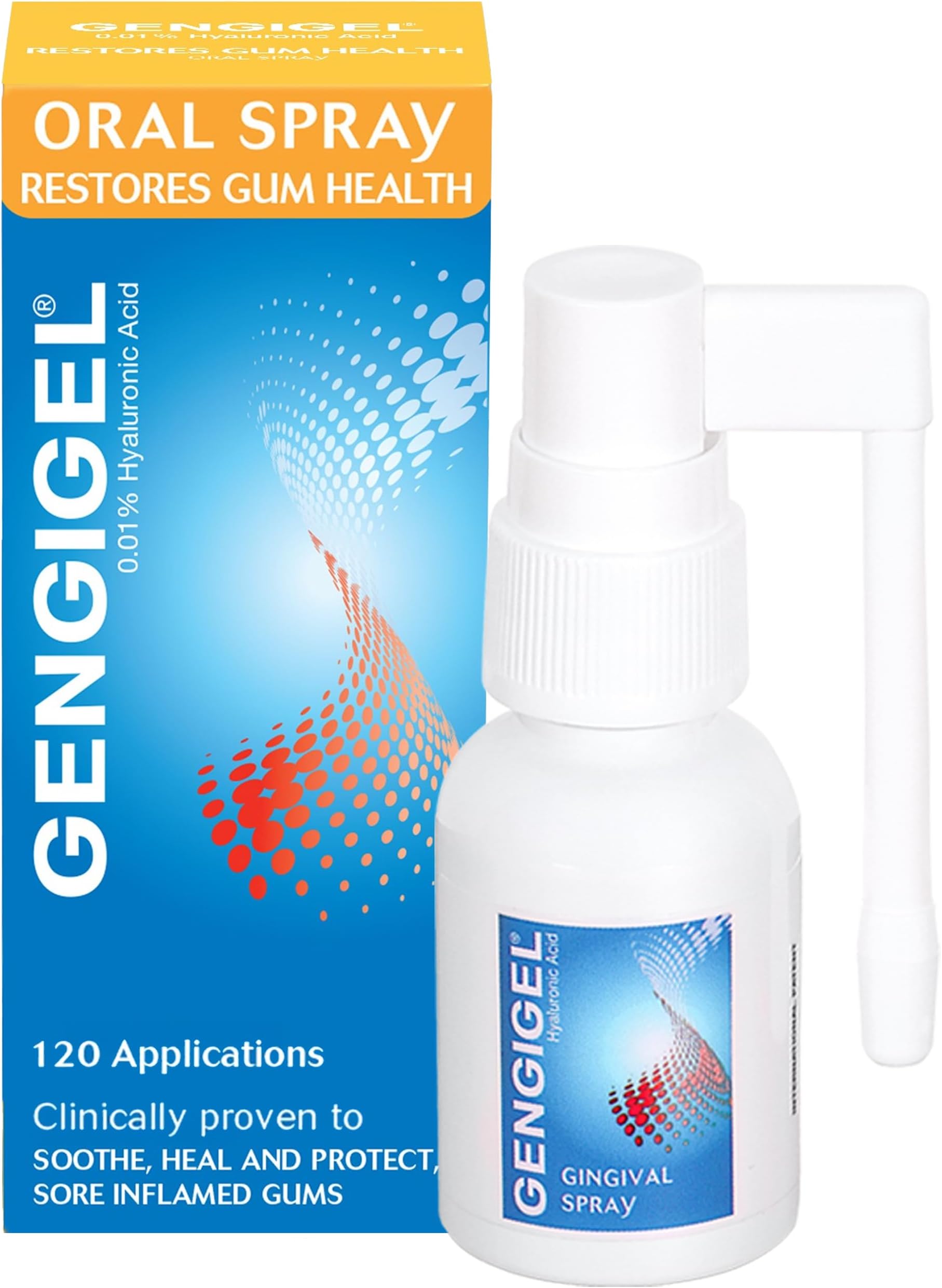 Oral Spray 20ml - Hyaluronic Acid Mouth Ulcer Treatment for Adults, Gum Repair & Gum Disease Care, Spray for Mouth Ulcers, Inflamed or Bleeding Gums