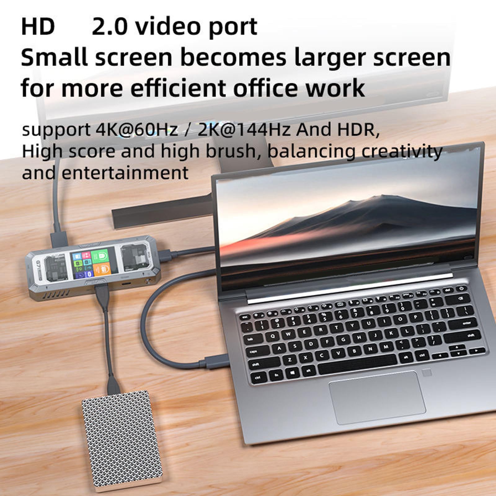 COOLHOOD Docking station USB C Adattatore multiporta PD100W Ricarica multipla Dock da 3,5 mm per Notebook Laptop C Docking
