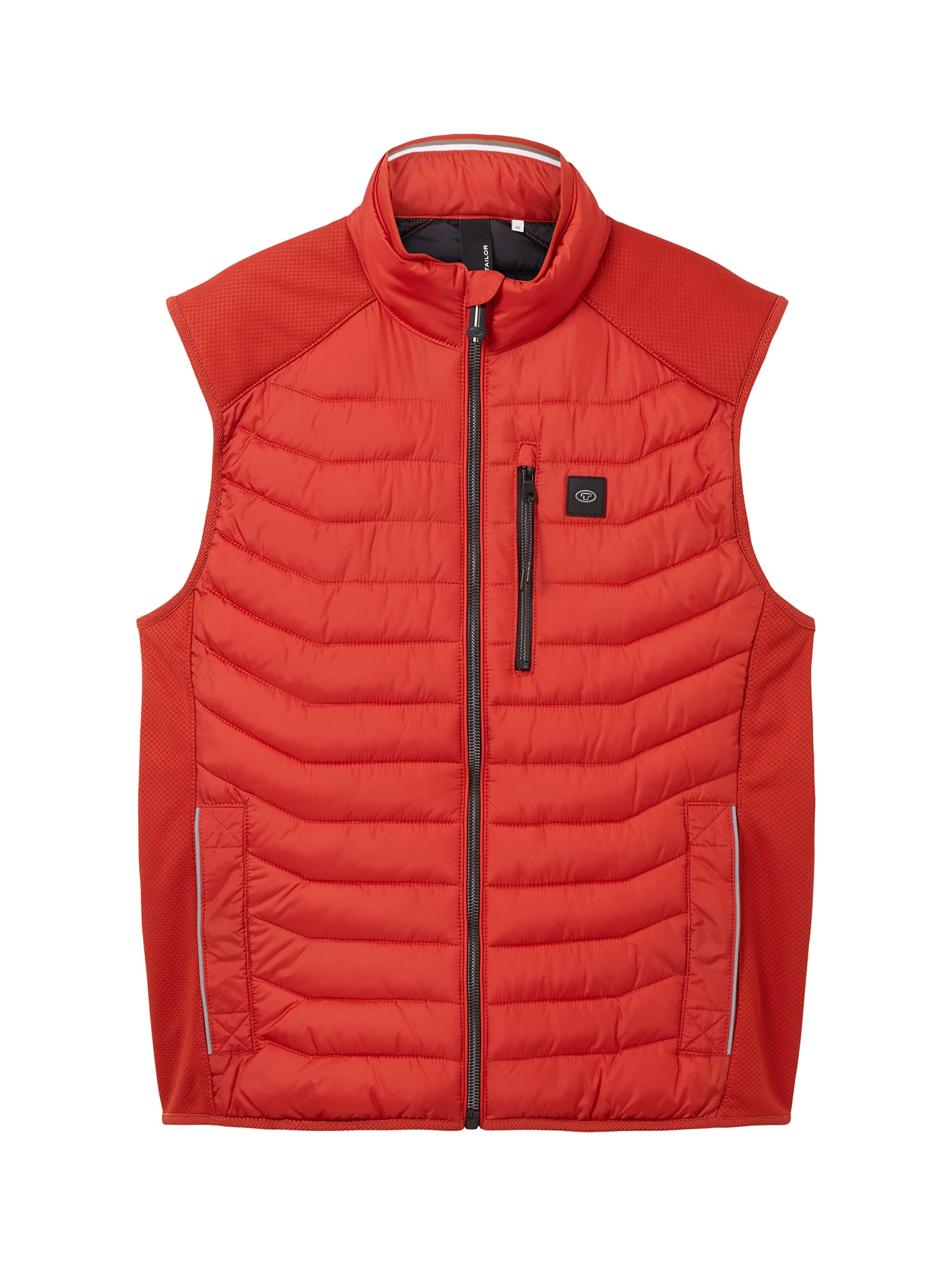 TOM TAILOR Chaleco Acolchado Híbrido con Cuello Alto Hombre