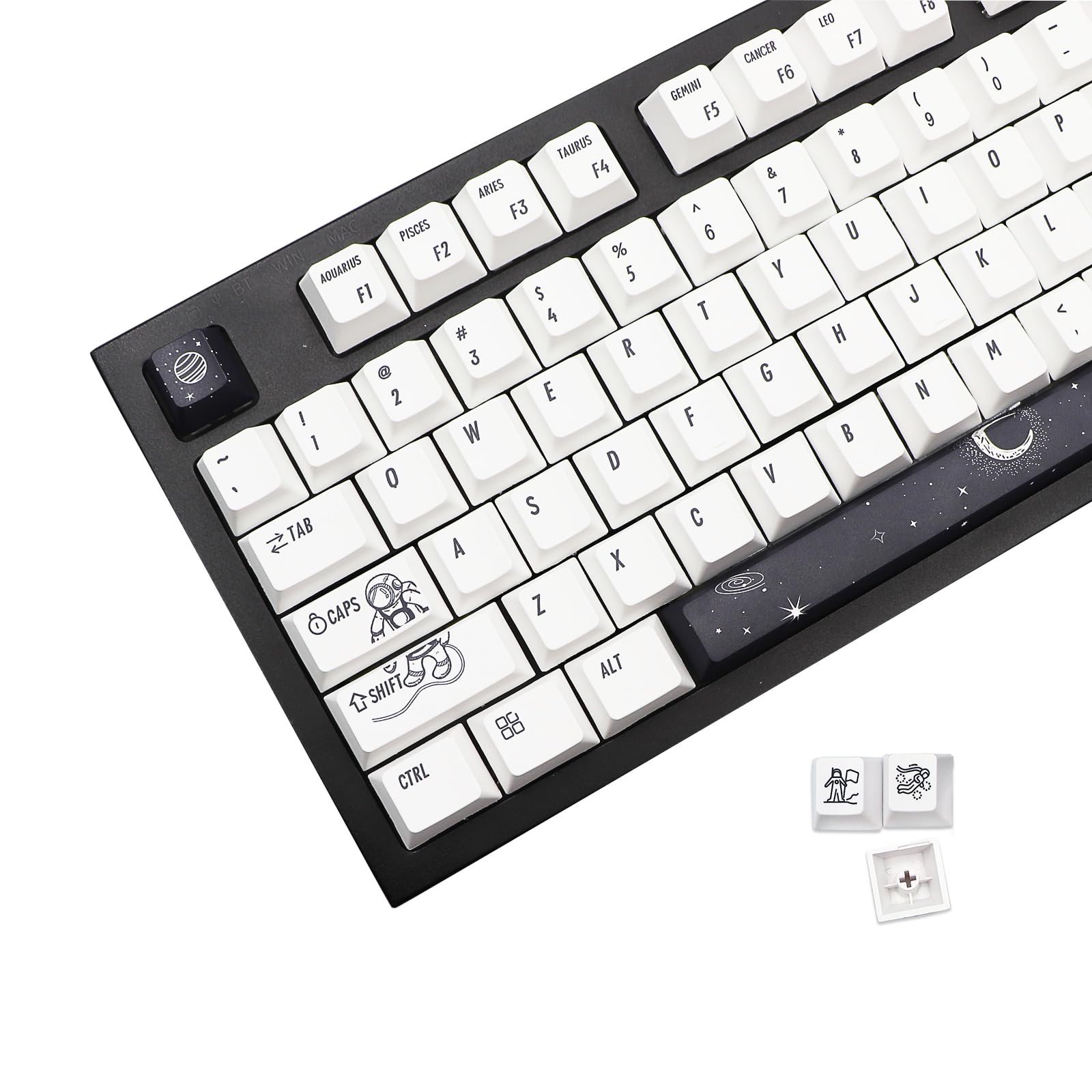 Amazon | JSJT スペースキーキャップ 138キー ホワイトキー