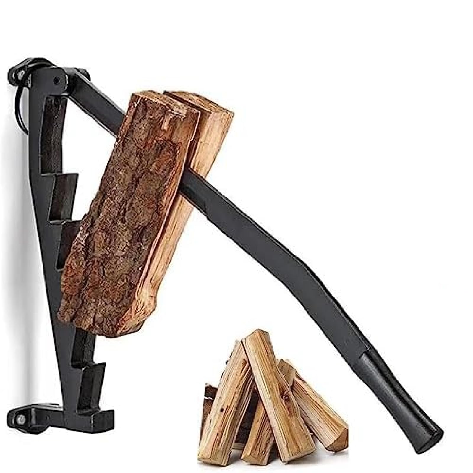 Spaccalegna da ardere – Spaccalegna manuale da parete per una rapida preparazione del legno, costruzione robusta per casa e campeggio
