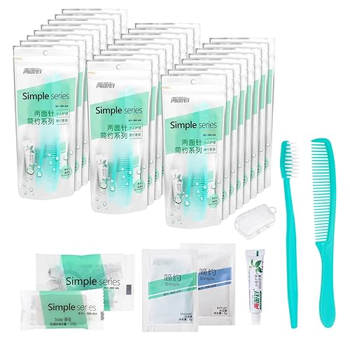 Miniatura 1 de Kit de higiene, kit de higiene a granel, empaquetado individualmente, kit de higiene de viaje con cepillo de dientes, pasta de dientes, peine,