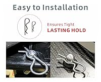 Vista 4 de Mariyandh Kit surtido de pasadores de chaveta, 95 pines de hardware en 7 tamaños (1.0-4.0), clips R de acero inoxidable resistente, enganche