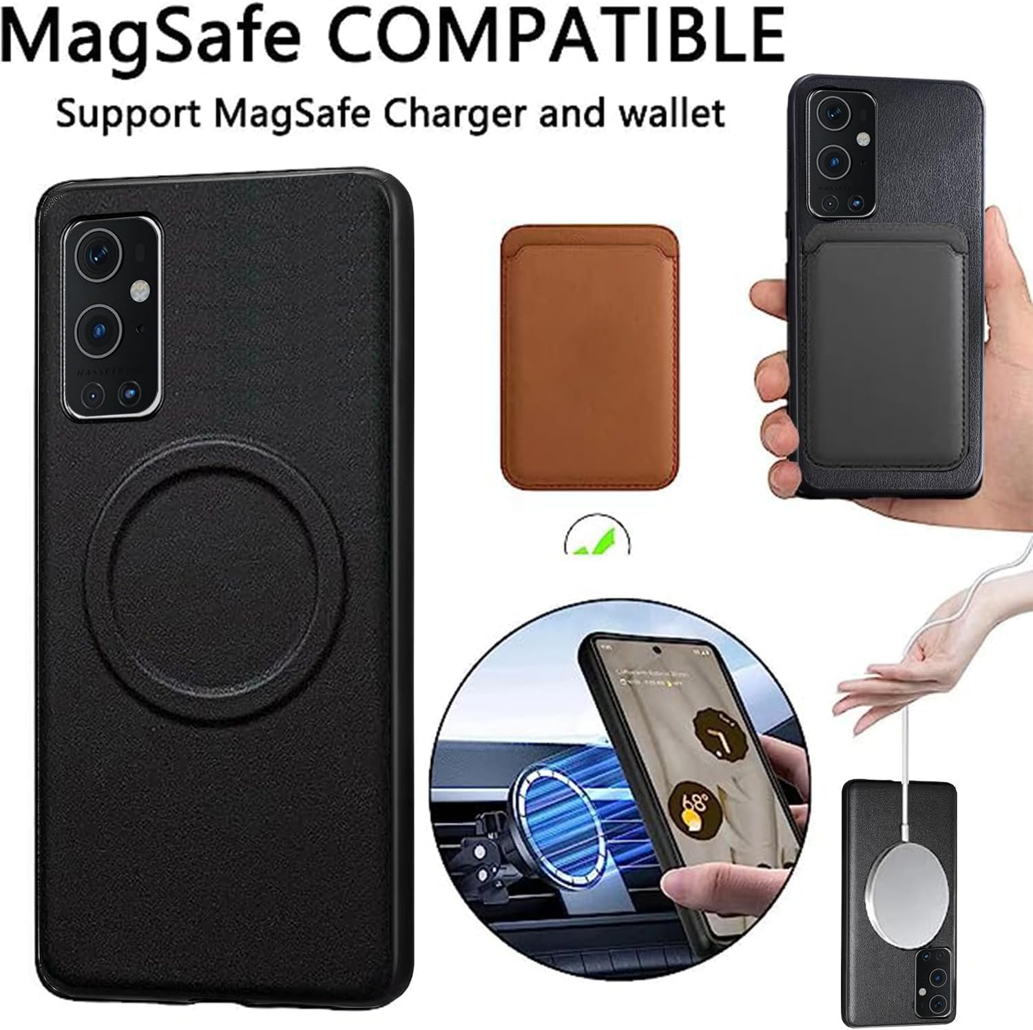 fitBAG Classic Nero Alcantara Custodia per Cellulare con Imbottitura in