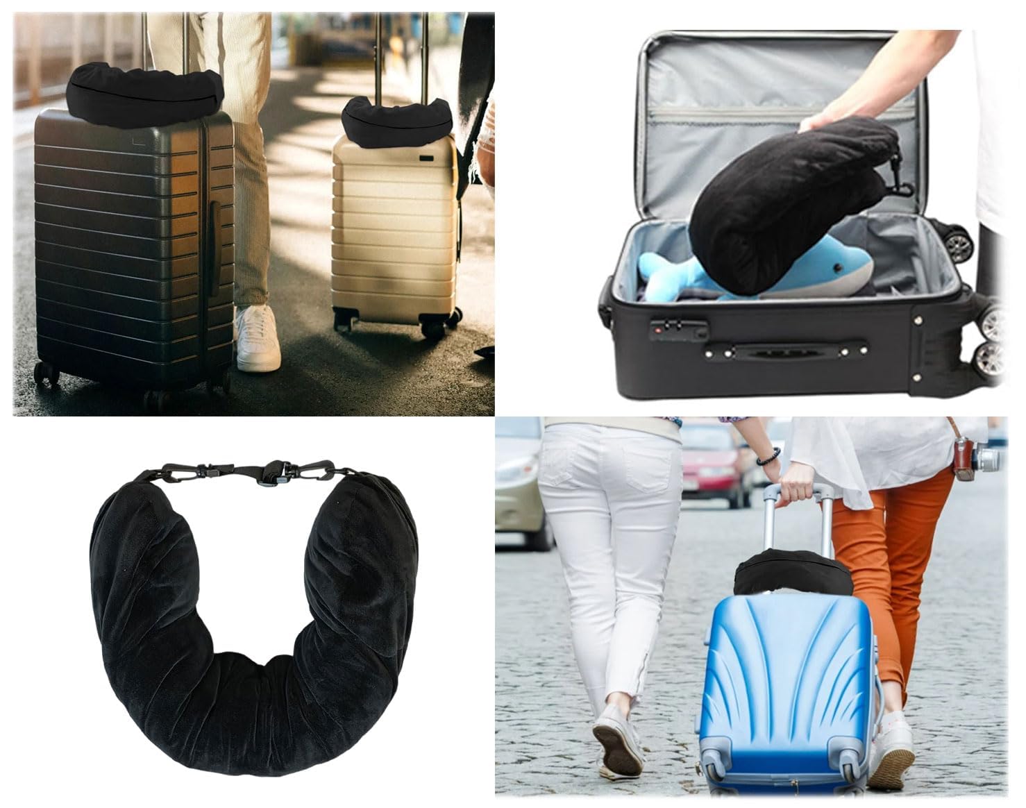 Cuscino Da Viaggio A Forma Di U Riempibile - Multifunzionale, Per Aereo E Auto - Foto 10