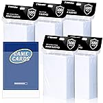 500 Pack Inner Card Sleeves, Premium Clear Perfect Fit Inner Sleeves for Double-Sleeving, Protect All Your Standard Card, Trading Cards, Game Gard, Never Tear 64x89mm