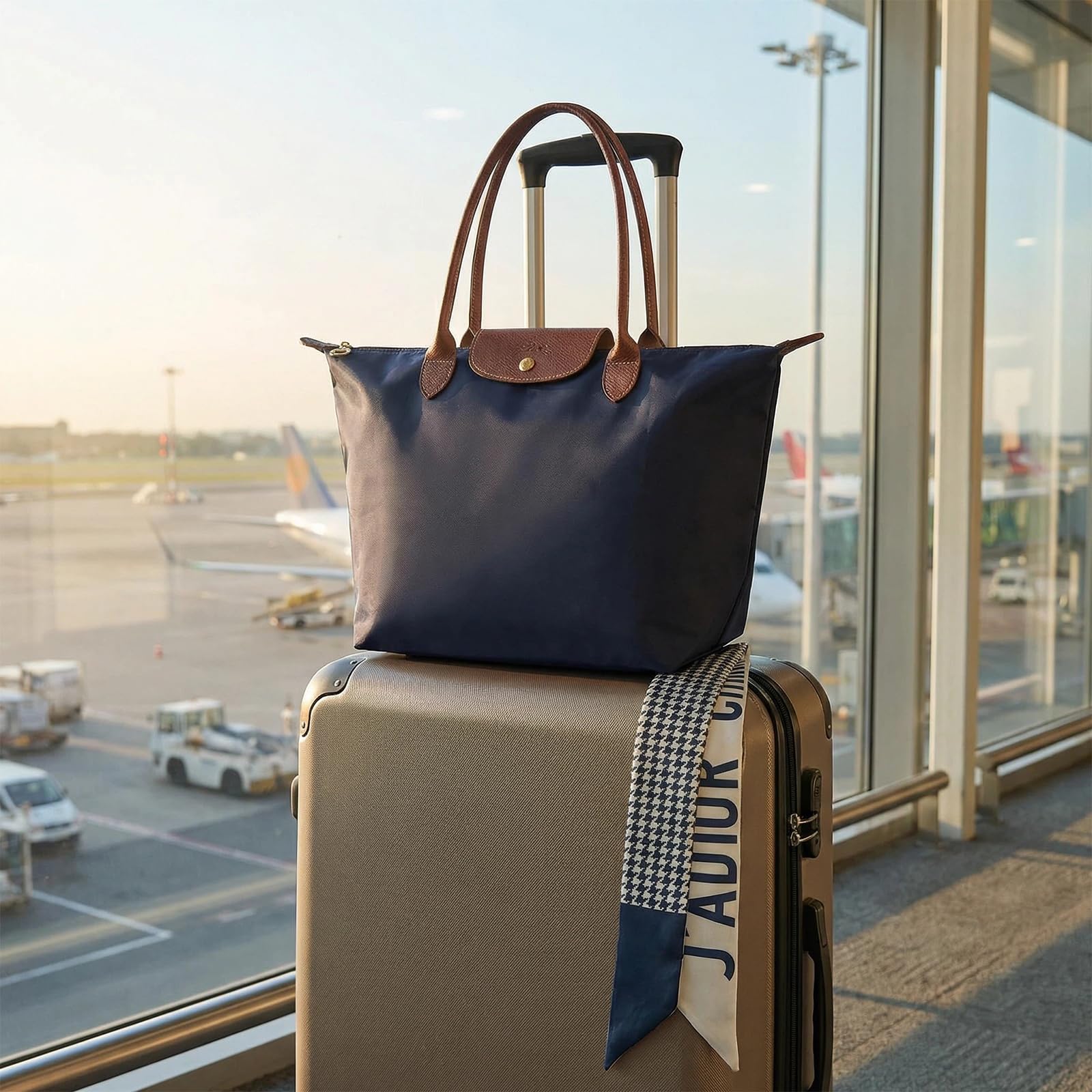 Bolso de Hombro para Mujeres, Bolsa de Mano para Mujer, Bolso Universidad Trabajo, Liviano y Plegable, Bolsos de Grandes Capacidad para Viajar Desplazamientos Compras Playa — view 3