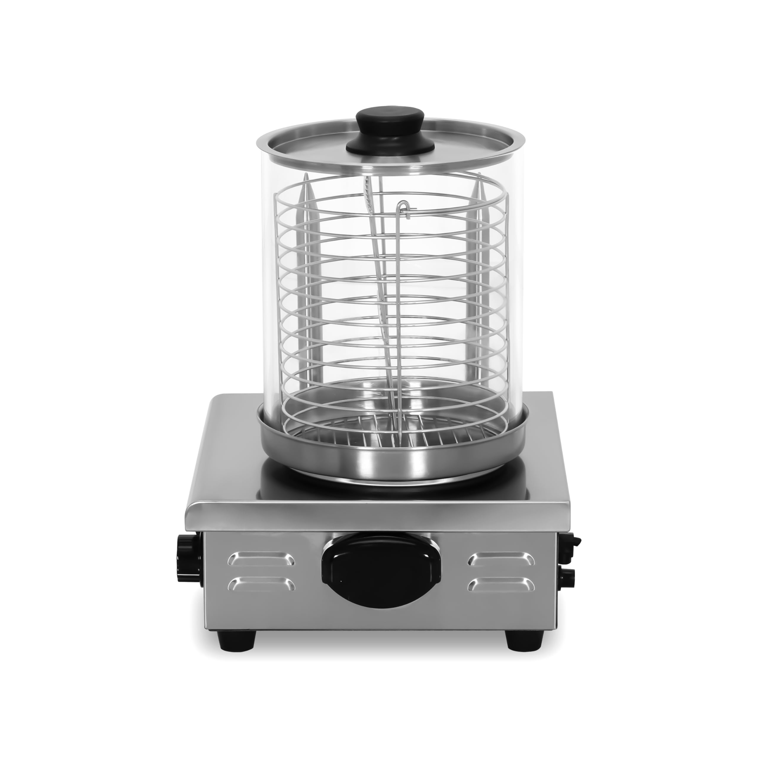 Hakka Machine à Hot-Dogs Professionnelle avec 2 Fentes Pour Toast, Cuiseur Vapeur électrique Pour Hot-Dogs et Chauffe-Pains, Pour Saucisses et Gressins, 220V/550W