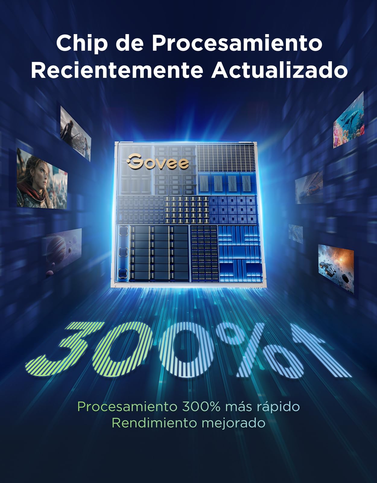 Govee TV Backlight 3 Pro Triple Cámara HDR, RGBWWIC Tira de Luces LED TV | 5 en 1 LED, 3,6M de 55-65 pulgadas, 75 LED/m, Compatible con filtro IA, APP Inteligente y Control por Voz, DreamView Sync