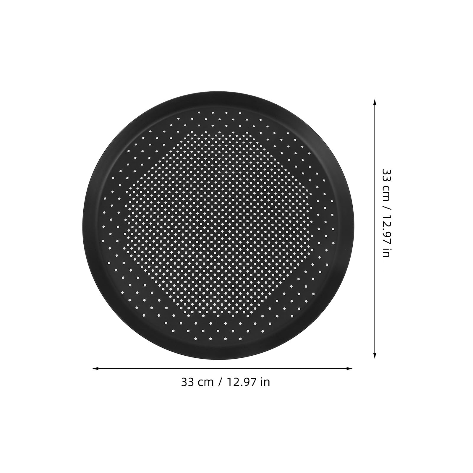 Bandeja Perforada para Hornear Pizza Redonda de 12 Pulgadas, Molde de Aluminio Grueso Resistente al Calor, Utensilio Reutilizable para Horno Profesional y Doméstico