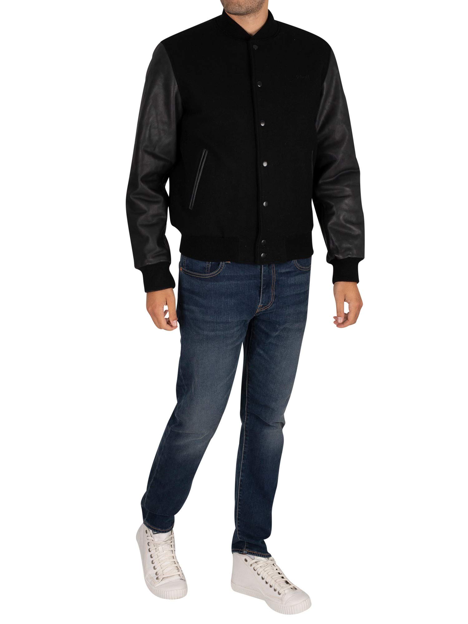 Schott NYC Męska kurtka skórzana Lcusa, czarny/czarny., XL