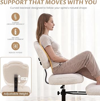 Ergonomic Cross-Legged Chair, Swivel Meditation Chair