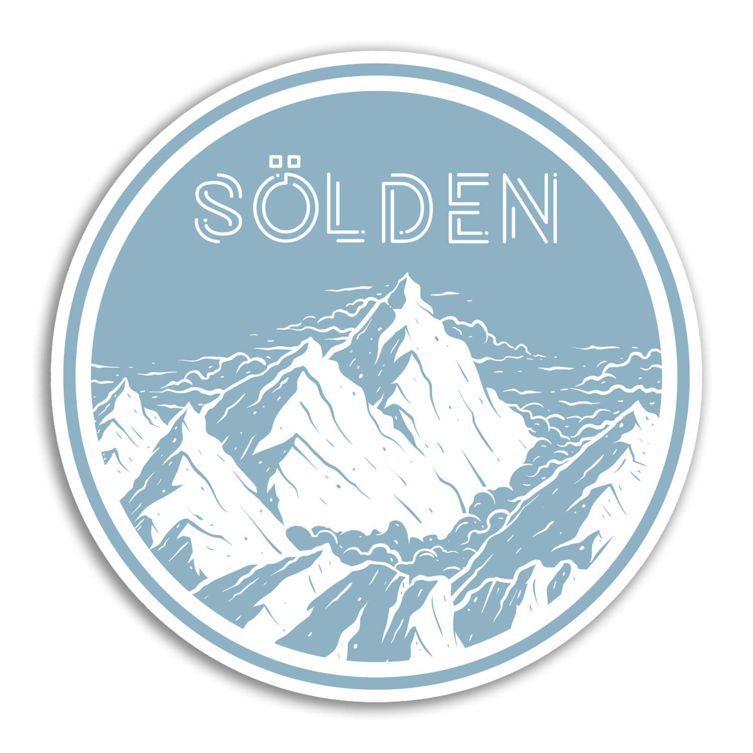 Destination Vinyl Ltd Multi 2 X 10Cm Sölden Austria Vinyl Stickers - Solden Sticker Laptop Luggage #18915 (10Cm Wide)