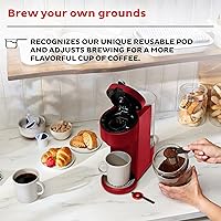 Vista 4 de Instant Solo cafetera de una sola porción, de los fabricantes de ollas, cafetera compatible con cápsulas K-Cup, incluye ajuste reutilizable