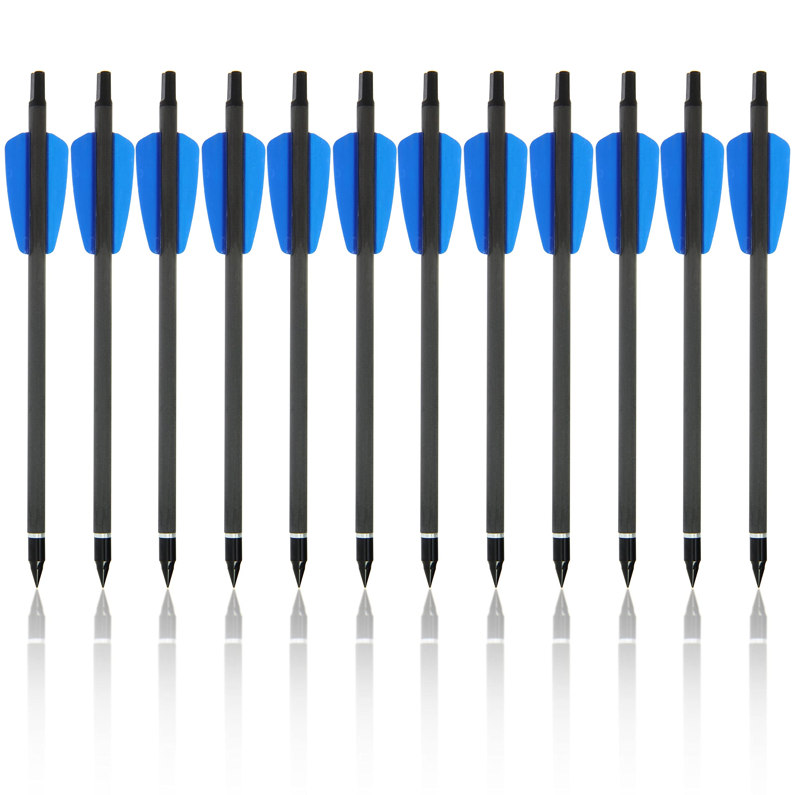 12 x Genuine EK Archery Adder RX Crossbow Bolts 7.5" 19cm Tough Carbon Fibre