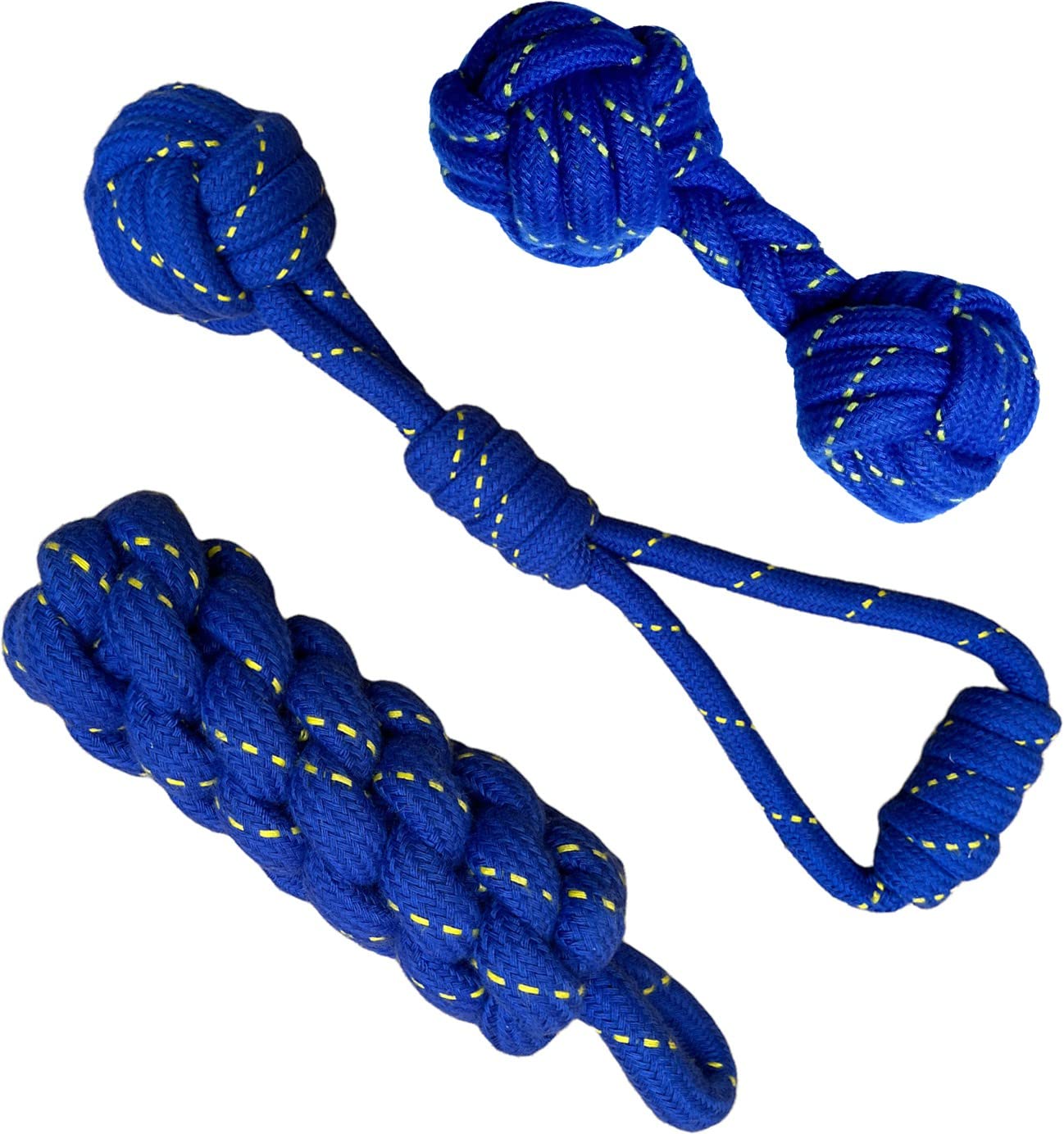 WAGGY TAILS Rope Toys for Dogs, Puppy Chew Teething Rope Toys Set of 3 Durable Cotton Dog Toys for Playing and Teeth Cleaning Training Toy 3 in1 Pack of 3 Toys (B0BR4G17ZY) Amazon Price History, Amazon Price Tracker