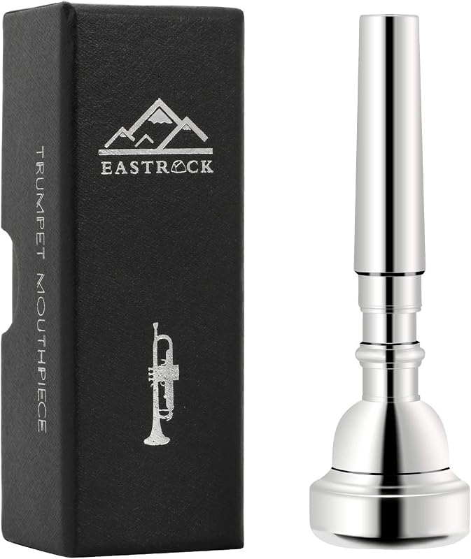 EastRock 3C Trumpet Mouthpiece Silver Plated Bb Trompeta Mouthpiece Trumpet Instrument Accessories Vacuum Packed | Trumpet Mouthpiece,Silver Plated Brass,Compatible with Most Standard Trumpets for Practice and Performance