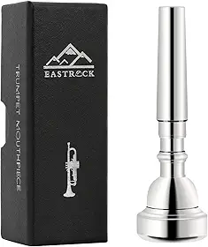 EastRock Bocal para trompete 3C banhado a prata Bb Trompeta Bocal Trompeta acessórios para instrumentos embalados a vácuo