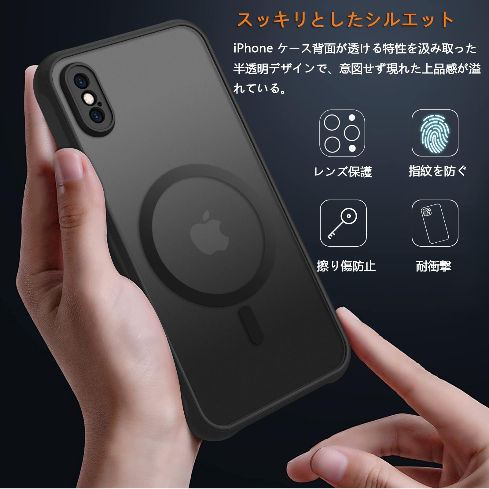 Amazon.co.jp: iPhone xs/X ケーススマホカバー マット半透明